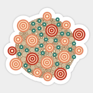 Aztec Warrior Pattern Burst v2 Circle Design Sticker